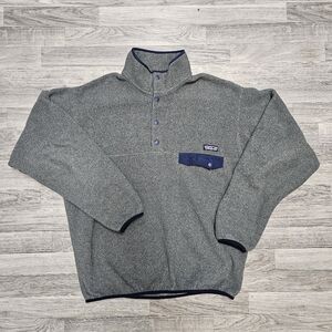 Patagonia Synchilla Pullover Grey/Blue Men's Size Large